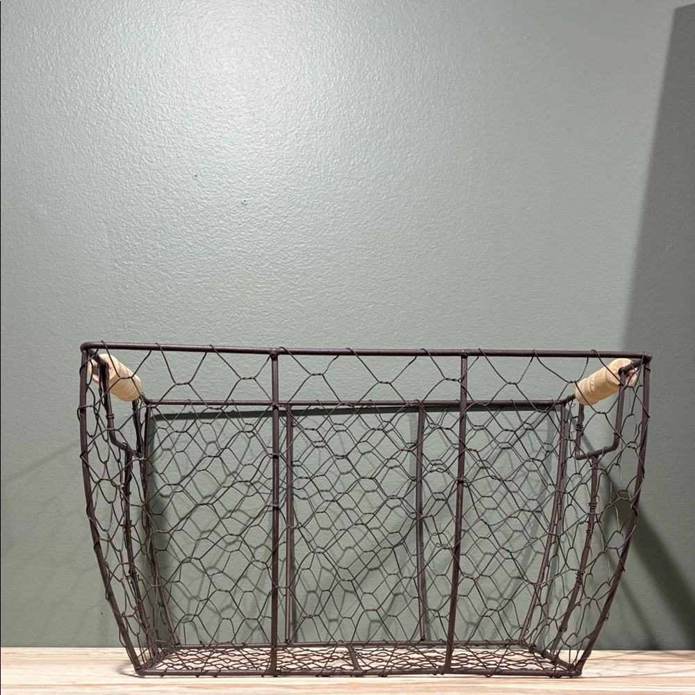 Brown Wire Storage Basket